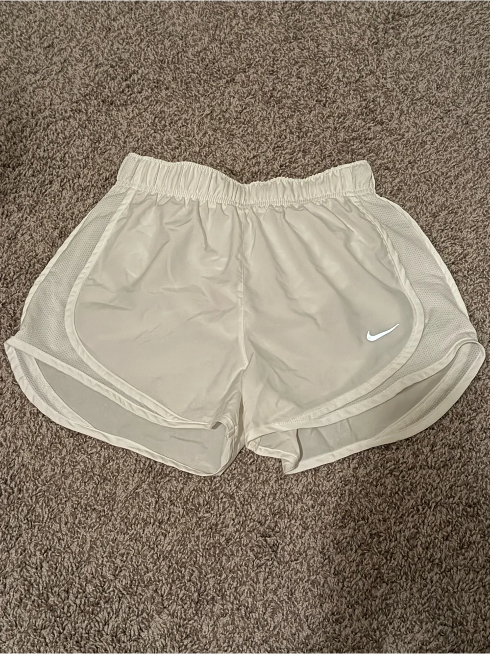 Nike Women's Cream Athletic Running Shorts